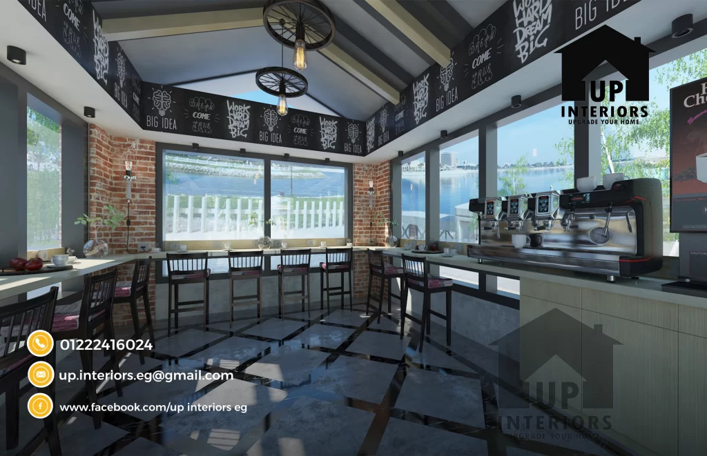 تصميم وتنفيذ ديكور كوفي شوب